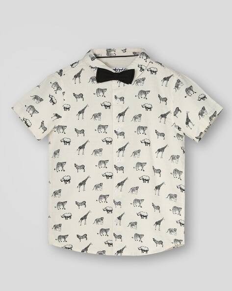 Wotnot by AZORTE Printed Relaxed Fit Shirt