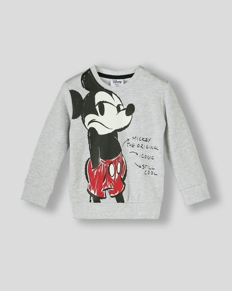 Wotnot by AZORTE Boys Minnie-Mouse Print Crew-Neck Sweatshirt
