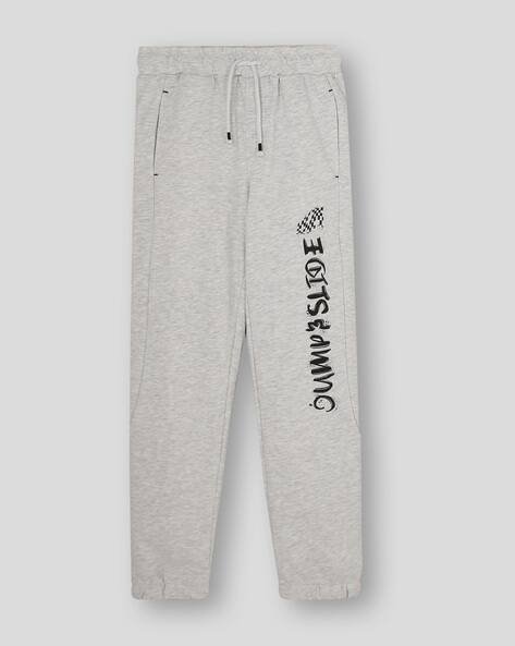 Wotnot by AZORTE Boys Typographic Print Straight Track Pants