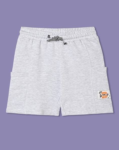Wotnot by AZORTE Heathered Shorts with Elasticated Drawstring Waist