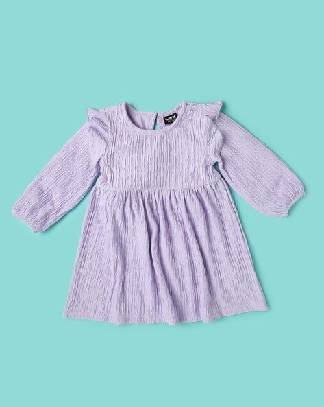 Wotnot by AZORTE Round-Neck A-Line Dress with Ruffles