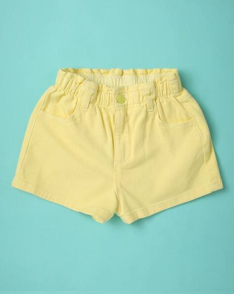 Wotnot by AZORTE Denim Shorts with Button Closure