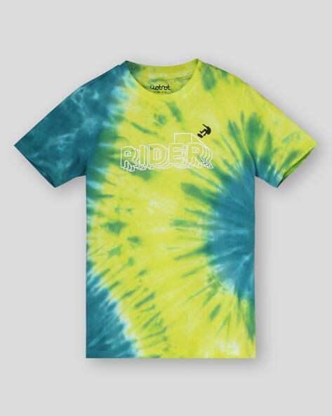 Wotnot by AZORTE Boys Tie & Dye Relaxed Fit Crew-Neck T-Shirt