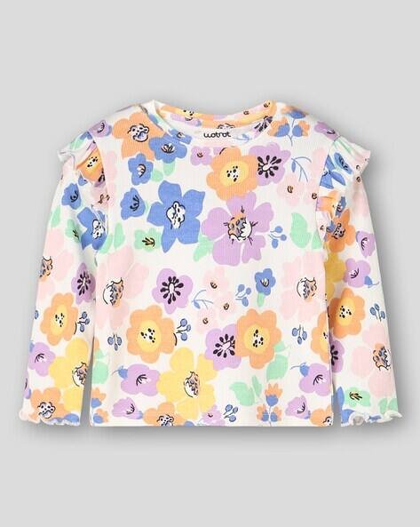 Wotnot by AZORTE Floral Print Round-Neck T-Shirt
