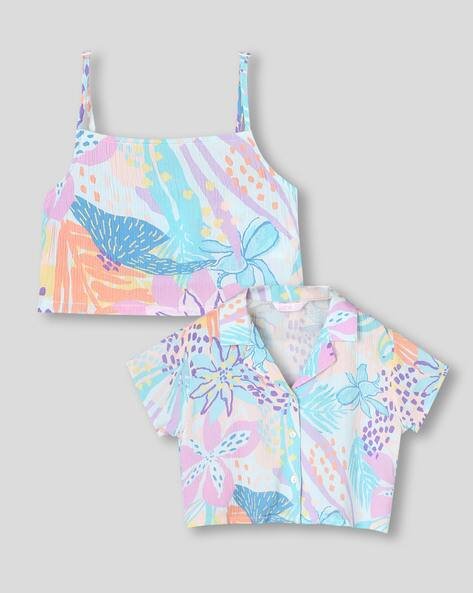 Wotnot by AZORTE Floral Print Top with Shirt
