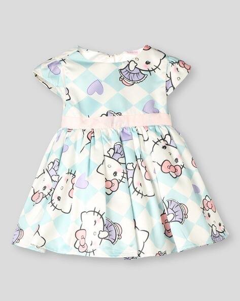 Wotnot by AZORTE Girls Printed Fit & Flare Dress