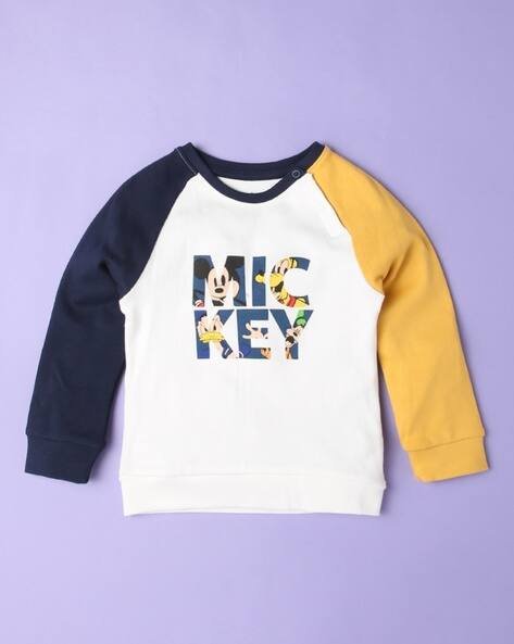 Wotnot by AZORTE Mickey Mouse Print Round-Neck T-Shirt