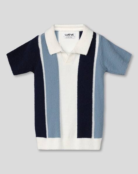 Wotnot by AZORTE Striped Polo T-Shirt
