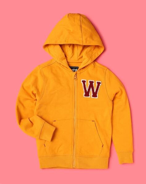 Wotnot by AZORTE Zip-Front Hoodie with Applique