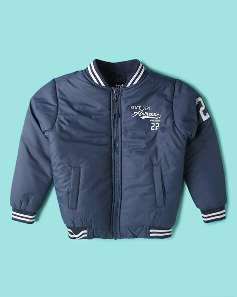 Wotnot by AZORTE Boys Zip-Front Regular Fit Bomber Jacket