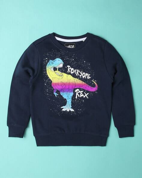 Wotnot by AZORTE Graphic Print Round-Neck Sweatshirt