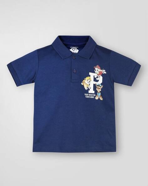 Wotnot by AZORTE Paw Petrol Print Polo T-Shirt