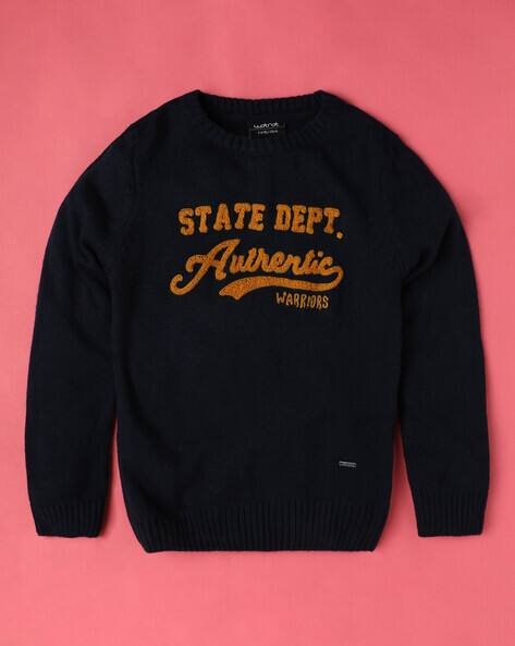 Wotnot by AZORTE Flock Print Crew-Neck Pullover