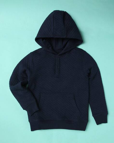 Wotnot by AZORTE Qulited Hoodie with Kangaroo Pocket