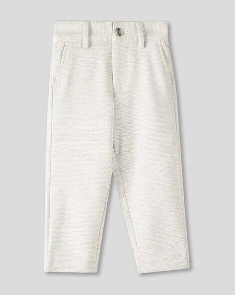 Wotnot by AZORTE Boys Heathered Slim Fit Flat-Front Trousers
