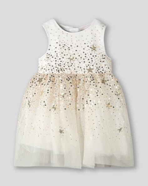 Wotnot by AZORTE Sequined Embellished Fit & Flare Dress