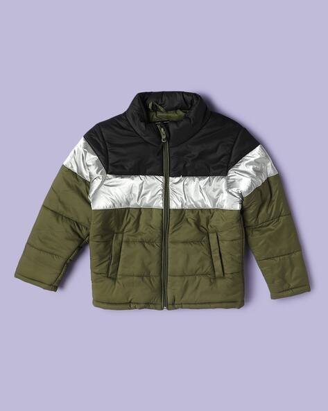 Wotnot by AZORTE Colourblock Zip-Front Puffer Jacket
