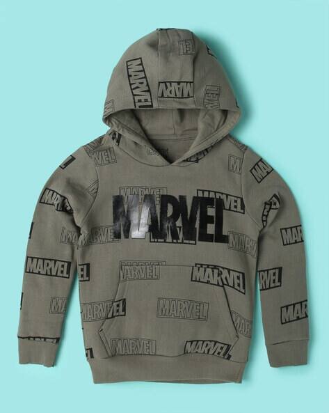 Wotnot by AZORTE Marvel Print Relaxed Fit Hoodie
