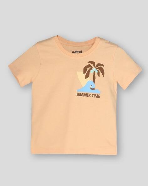 Wotnot by AZORTE Graphic Print Round-Neck T-Shirt