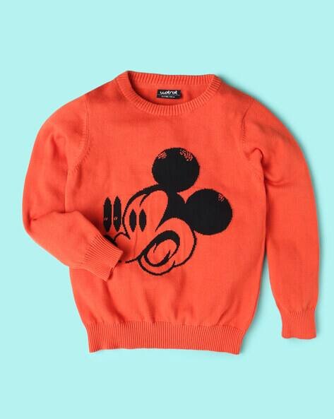 Wotnot by AZORTE Mickey Mouse Woven Sweater