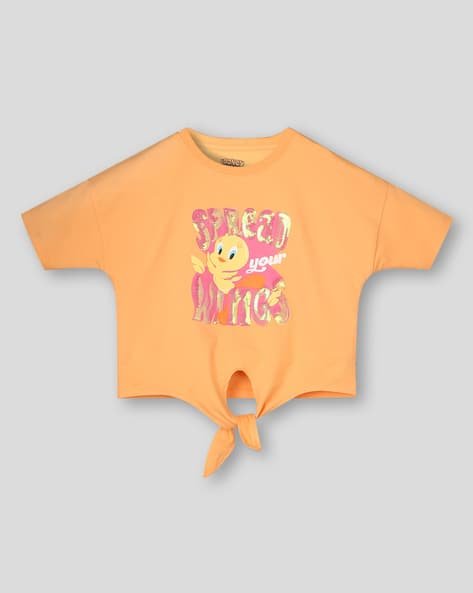 Wotnot by AZORTE Tweety Print with Sequinned Embellished Boxy Fit T-Shirt