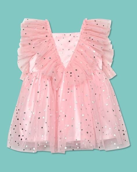 Wotnot by AZORTE Embellished Square-Neck Fit & Flare Dress