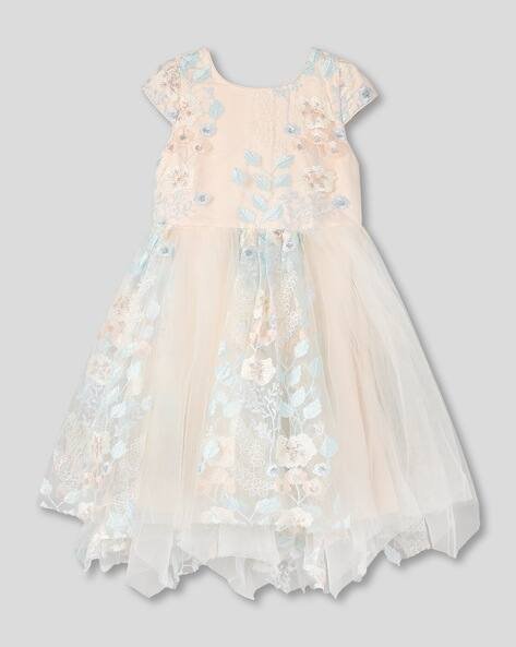 Wotnot by AZORTE Floral Embroidered Fit & Flare Dress