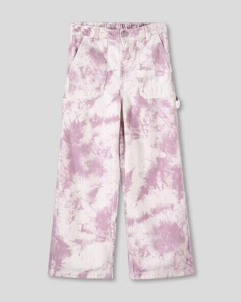 Wotnot by AZORTE Girls Tie & Dye Straight Fit Pants