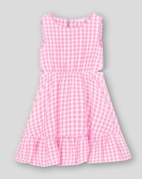 Wotnot by AZORTE Girls Checked A-Line Dress
