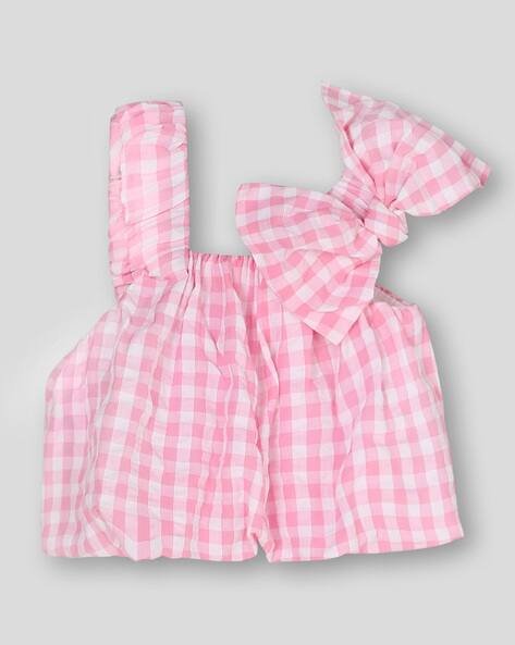 Wotnot by AZORTE Girls Checked Relaxed Fit Top