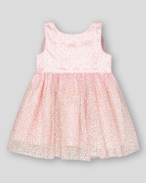Wotnot by AZORTE Girls Embellished Fit & Flare Dress with Wings