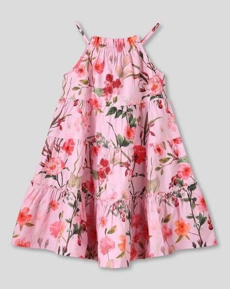 Wotnot by AZORTE Girls Floral Print A-Line Dress