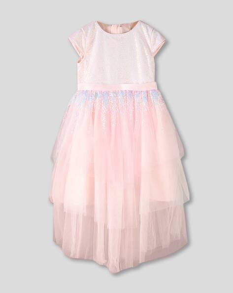 Wotnot by AZORTE Girls Sequin Embellished Party Tulle Dress