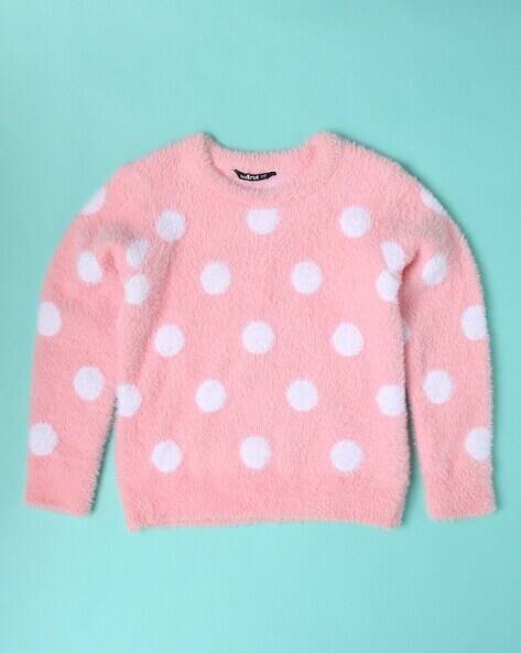 Wotnot by AZORTE Polka-Dot Print Regular Fit Sweater