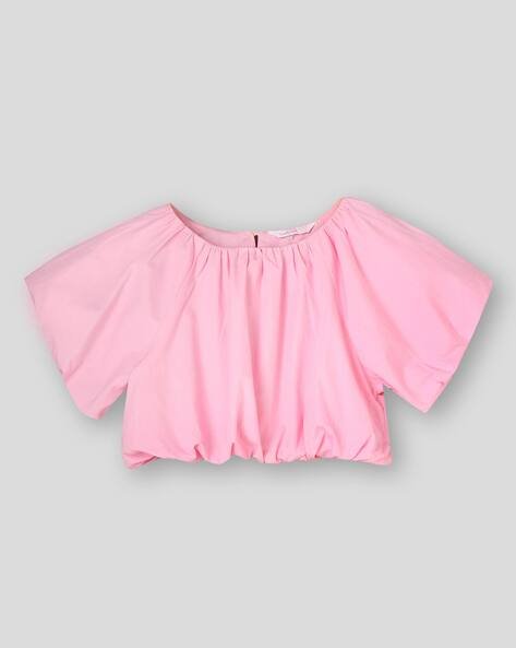 Wotnot by AZORTE Relaxed Fit Round-Neck Balloon Top
