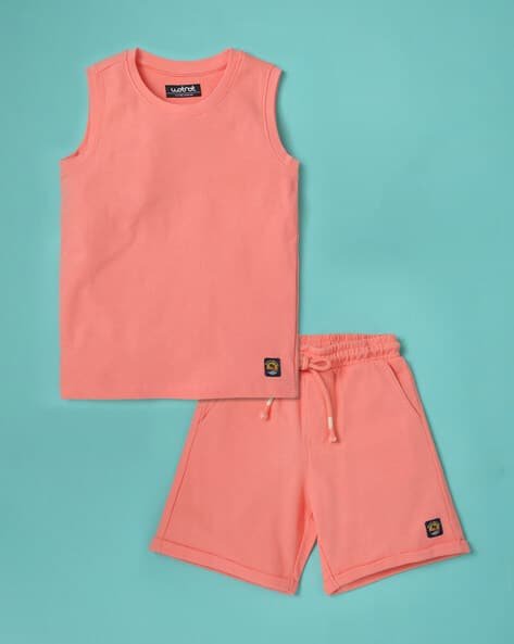 Wotnot by AZORTE Round-Neck T-Shirt & Shorts Set