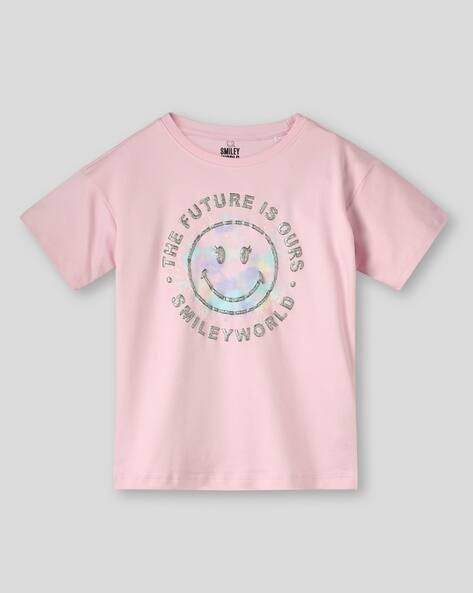 Wotnot by AZORTE Smiley Printed T-Shirt