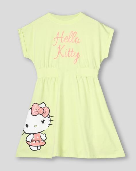 Wotnot by AZORTE Hello Kitty Print Relaxed Fit Dress