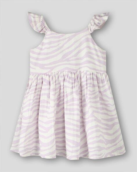 Wotnot by AZORTE Girls Animal Print Fit & Flare Dress