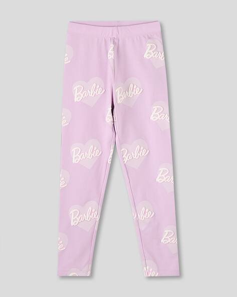 Wotnot by AZORTE Girls Typographic Print Leggings with Elasticated Waist