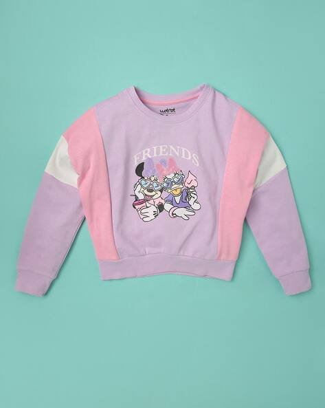 Wotnot by AZORTE Minnie Mouse Print Round-Neck Sweatshirt