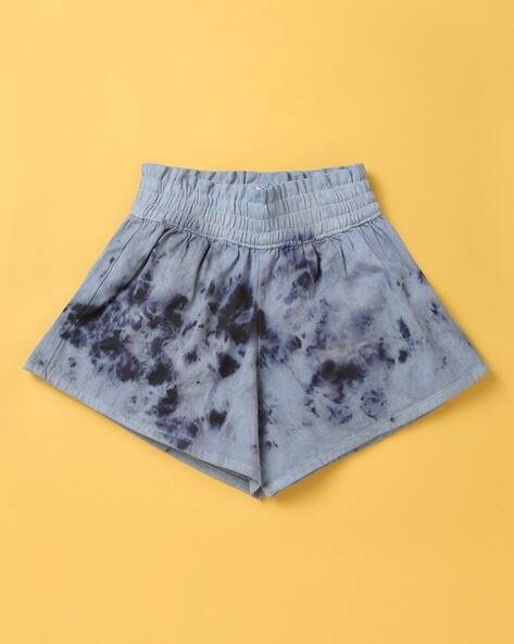 Wotnot by AZORTE Tie & Dye Shorts with Elasticated Waist