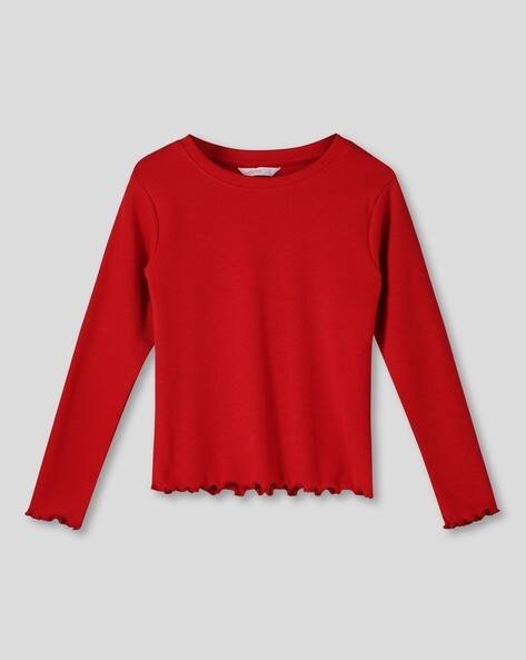 Wotnot by AZORTE Ribbed Full Sleeve T-Shirt
