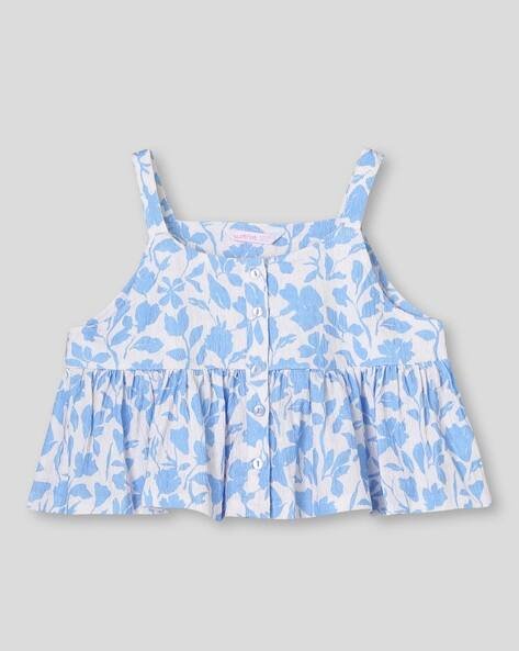 Wotnot by AZORTE All-Over Print Fit & Flare Strappy Top
