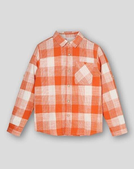 Wotnot by AZORTE Yarn Dyed Checked Regular Fit Shirt