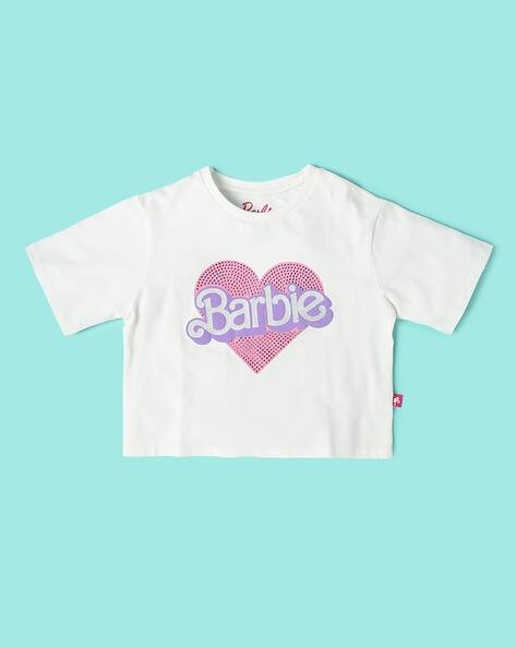 Wotnot by AZORTE Barbie Print Regular Fit T-Shirt