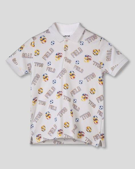 Wotnot by AZORTE Boys All-Over Print Polo T-Shirt