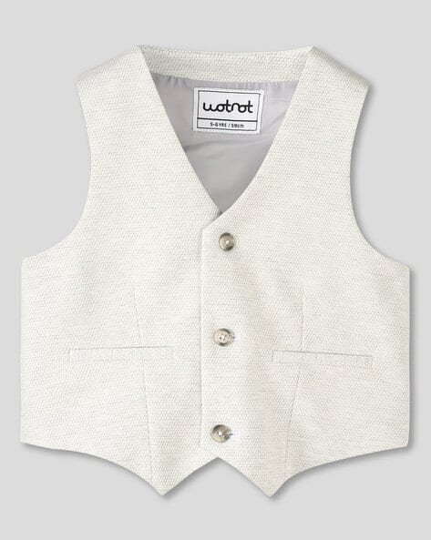 Wotnot by AZORTE Boys V-Neck Waistcoat