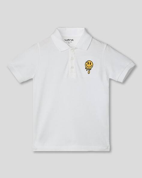 Wotnot by AZORTE Chest Logo Embroidered Polo T-Shirt