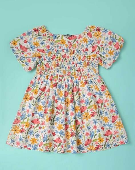Wotnot by AZORTE Floral Print A-Line Dress